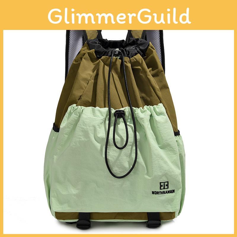 Colour Tone Double Spacious Adjustable Drawstring Oxford Backpack Breathable