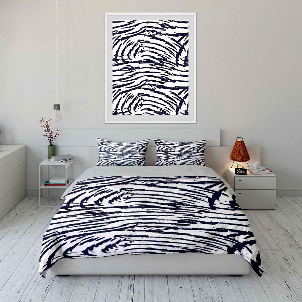 Abstract Blue Swirl Lines. Bedding Sets Duvet Cover Sets Duvet Covers Pillowcases(1*Duvet Cover 2*Pillowcases Without Duvet Insert)