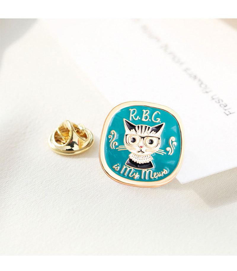 Broches de télévision en Carton pour femmes, broches de luxe en forme de chat mignon, couleur or jaune, en alliage émaillé, épingles de sécurité pour animaux