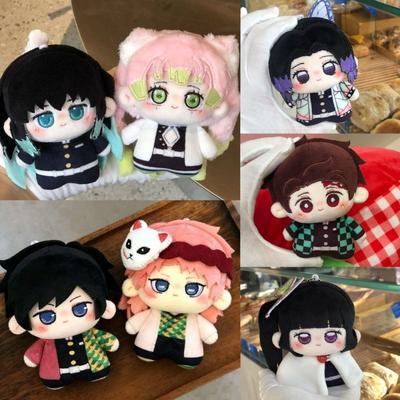 Cute Demon Anime Figure Giyu Tomioka Mitsuri Kanroji Douma Plush Toy Desktop Decoration Festival Gift for Fans 10Cm Cotton Doll