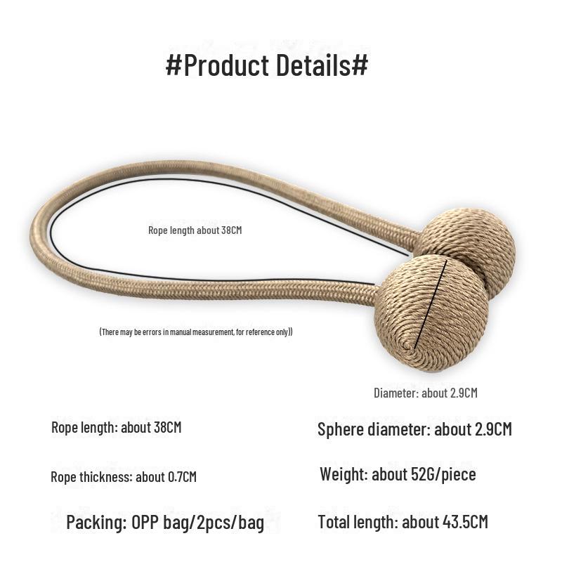 Magnetic Curtain Buckle Strap for Earphones and Window Screens