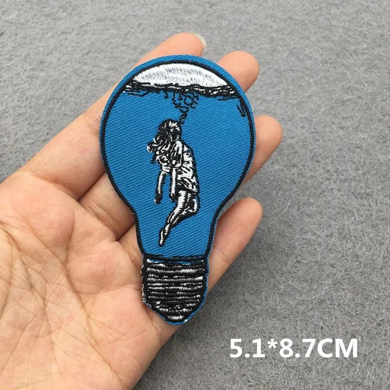 Embroidered Patches On Clothes Punk Patches For Clothing Diy Skull Stripes Stickers Cartoon Patches Appliques Badges