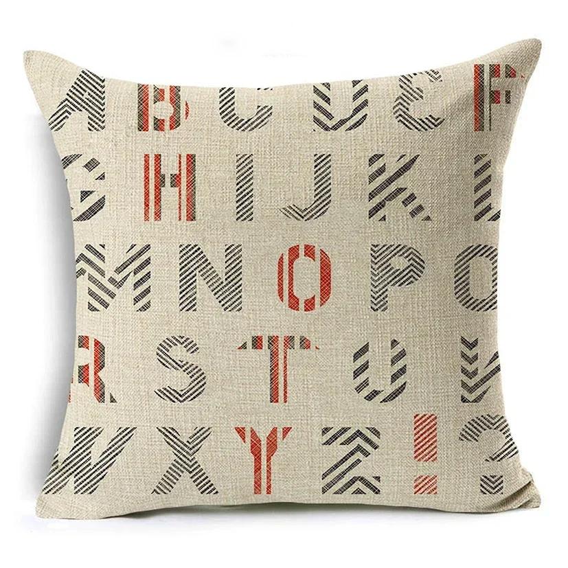 Mandala Graffiti Cushion Cover 45X45Cm Linen Decorative Pillow Cover Sofa Bed Pillow Case