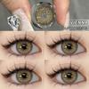 EYESHARE Brown Colored Contact Lens Natural Soft Contact Lenses for Eyes Fashion Decoration 14.2mm Yearly 2pcs=1 Pair