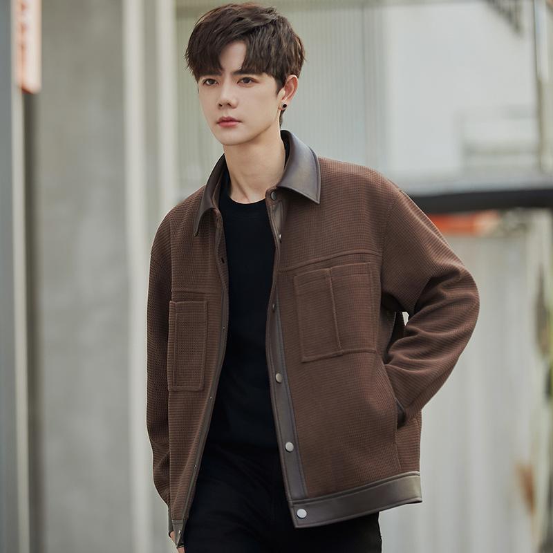 

Куртка с воротником весна-осень модная корейская версия универсальное повседневное пальто верх 2XL