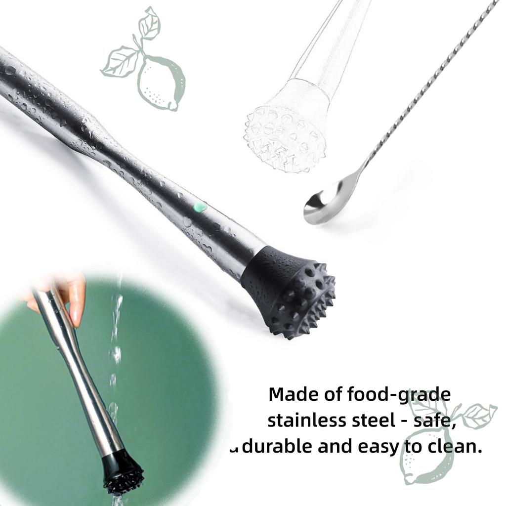 Pestle Mojito Ice Crusher Masher Bar Spoon Muddler Highball
