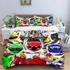 Super Sentai Hero Squad Duvet Cover Pillowcase Bedding Set Adult Boy Bedroom Decoration Children Gift Single Double Large Size