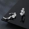 S925 Sterlingsilber Moissanit Ohrstecker mit diamantbesetzten Ohrklemmen - Leichter Luxus High-End Design