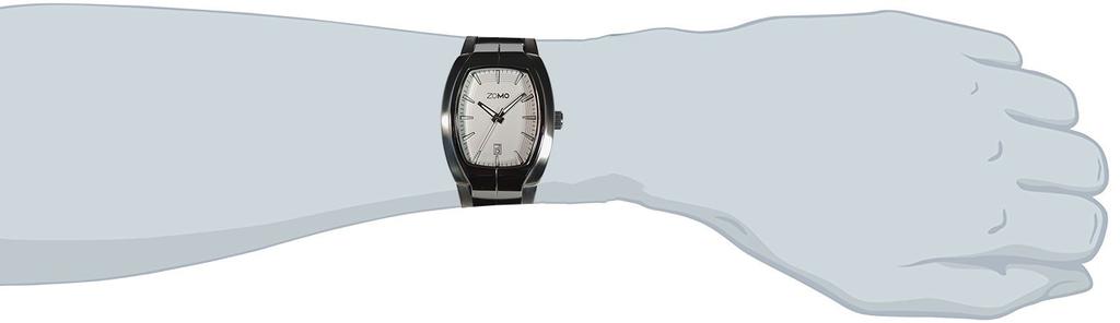 Adore Quartz Swiss Movement Stainless Steel Bracelet Waterproof Square Unique Regular Number Dial Clock [ZOMO 3656] Men's Multi-Hand (White)