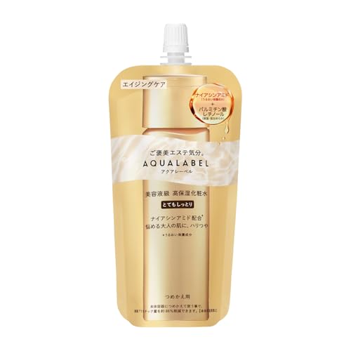 AQUALABEL Treatment Lotion (Oil-In) Very Moisturizing 150mL Refill Palmitic Acid Retinol Niacinamide Anti-Aging Released February 2024