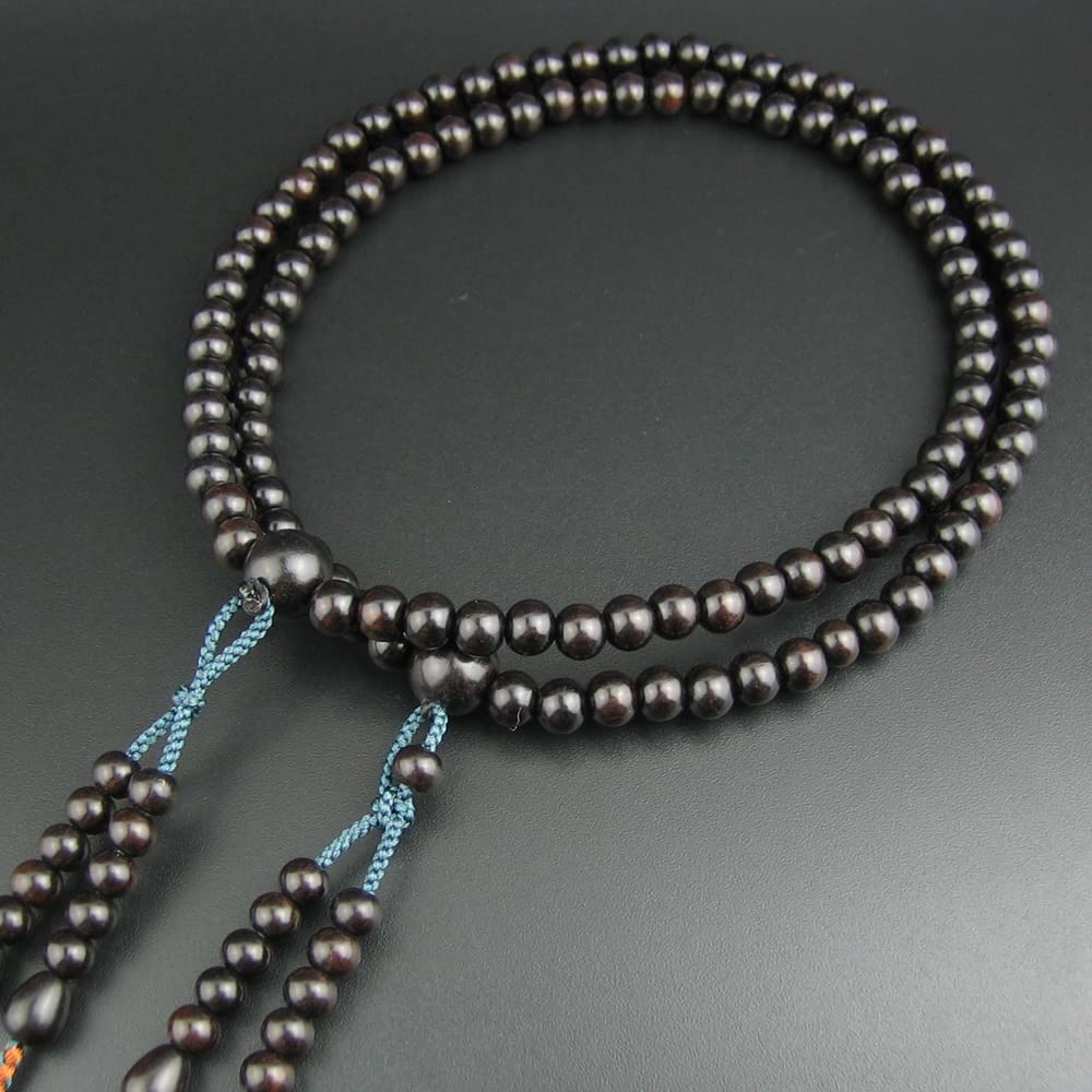 Myorenka Shingon Buddhist Formal Prayer Beads for Ebony Furiwake Shaku Ni 12 Sun Odamaki Bonten Prayer Beads Bag Koyasan Honren Prayer for Memorial