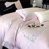 Lenzing Tencel Ice Silk Embroidered Four-Piece Luxury Bedding Set for Girls