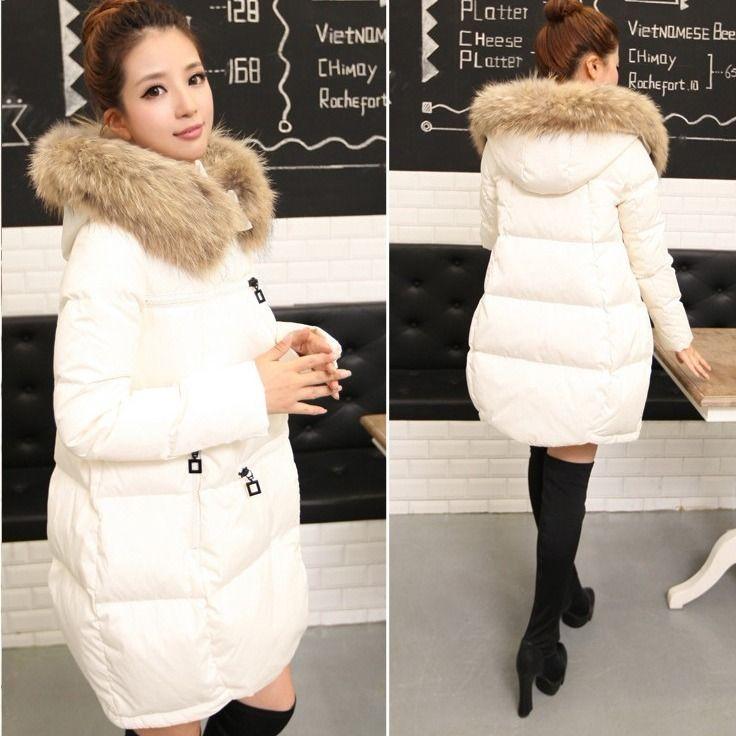 Women's Loose Fit Cotton Jacket with Thick Fur Collar and Plus Size