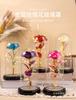 Gold leaf rose simulation immortal flower, direct supply, glass lampshade Qixi Festival Valentine's Day creative gift