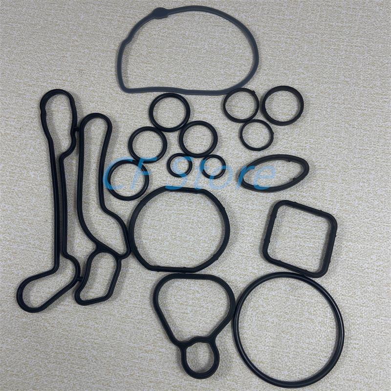 Schwarzes Kühlsystem Dichtung Ölkühler Dichtungssatz 24445723 55354072 55354071 Für Chevrolet Cruze 1.6L 1.8L Sonic Astra Zafi