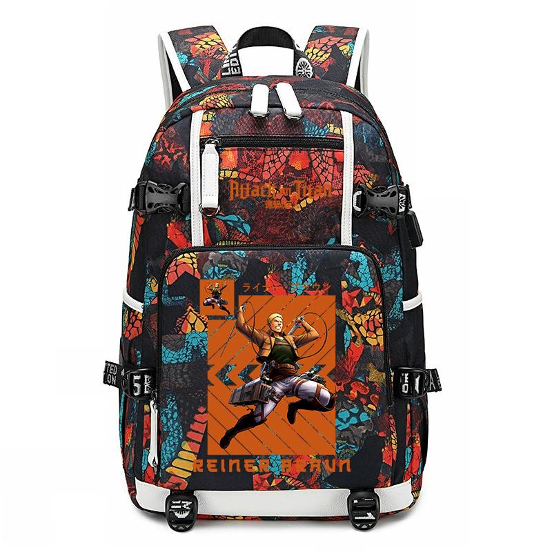 Attack On Titan Print School Backpack Large Capacity Casual Daypack for Boys Girls