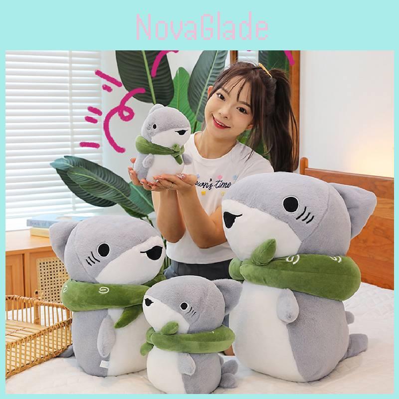 Adorable Shark Cat Plush Pillow Creative Cuddly Toy For Kids And Collectors