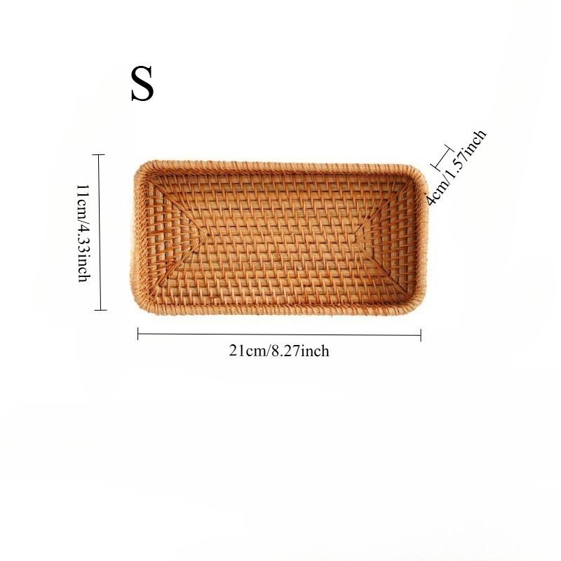 1/3 шт. Многофункциональная корзина для хранения Настольный ящик для хранения Ящик для хранения косметики Плетеная вручную корзина для хранения