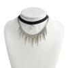 Heart Pendant Punk Tapered Rivet Collarbone Chain Necklace Y2k Girl Jewelry Accessories