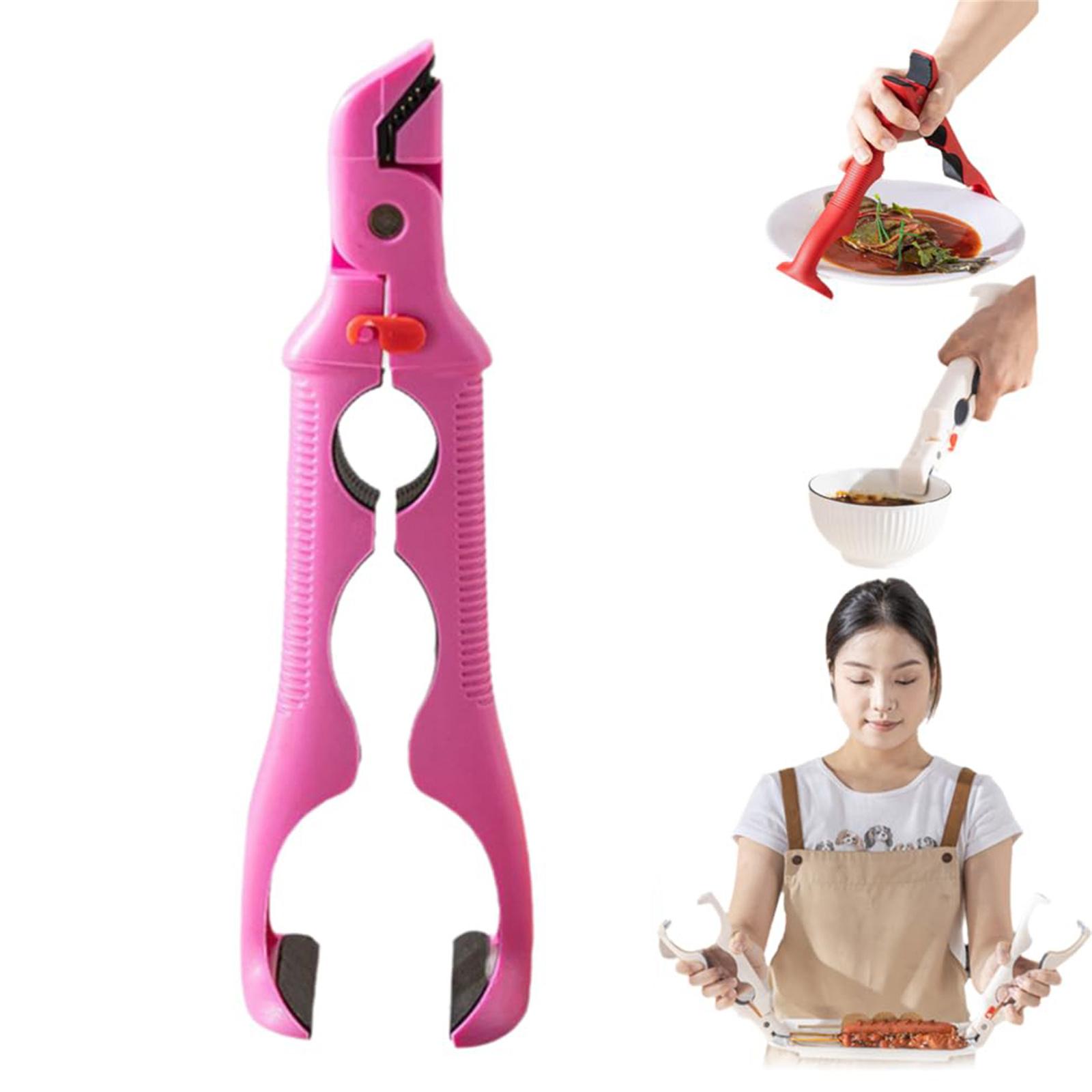 

Scald Plate,Multi-Function -Scald Bowl Clip,Multi Angle Hot Plate Grippers Tongs,Bowl Clip Hot Dish,Kitchen Utensil One Size