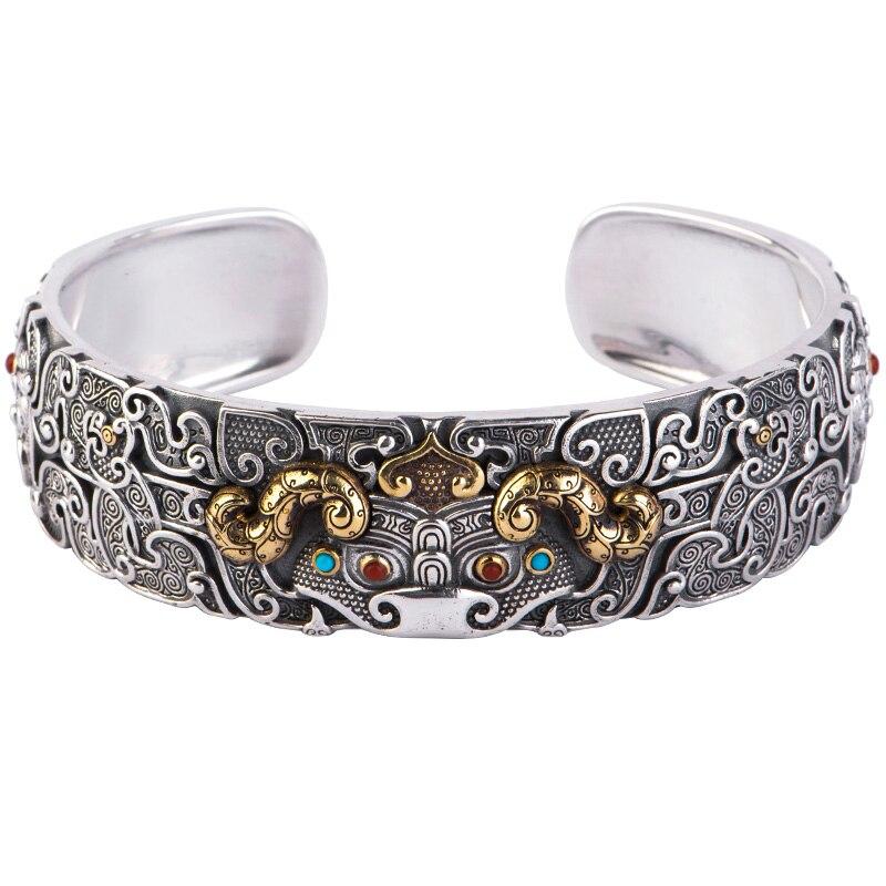 New Handmade Men's Bracelet Gluttonous Opening Adjustable Bracelet Fashion Domineering Jewelry Accessories