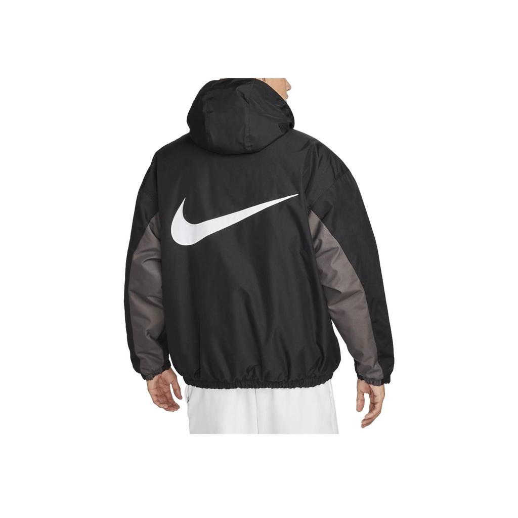 Nike Sportswear Solo Swoosh Plain Polo Casual Jacket Men Outerwear Black FB7852-010
