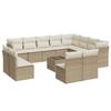 VidaXL Salon de jardin avec coussins 13 pcs beige résine tressée 3250317
