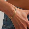 Ingemark Boho Goldfarbene Edelstahl-Schlangenkette Armbänder Damen Retro Stapelbare Bunte Perlenarmbänder Wasserdichter Schmuck