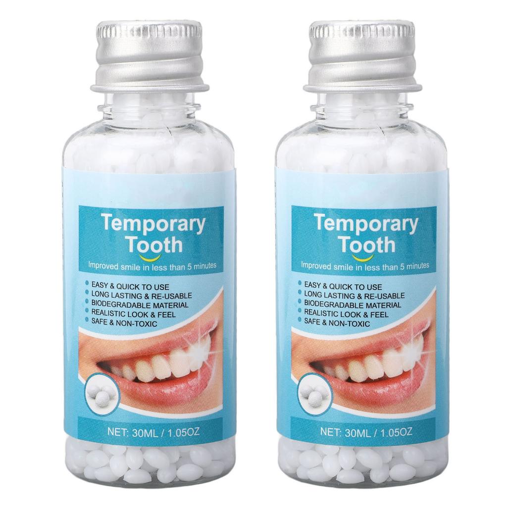 2 buc Adeziv pentru Repararea Dintelui Umplutură Dentară Temporară Modelabilă de Înlocuire pentru Fixarea Dintelui Lipsă