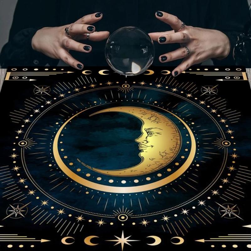 Square Flannelette Tarot Altar Cloth Board Game Pad Astrological Oracles Pad Table Cover Card Mat Divinations Tablecloth
