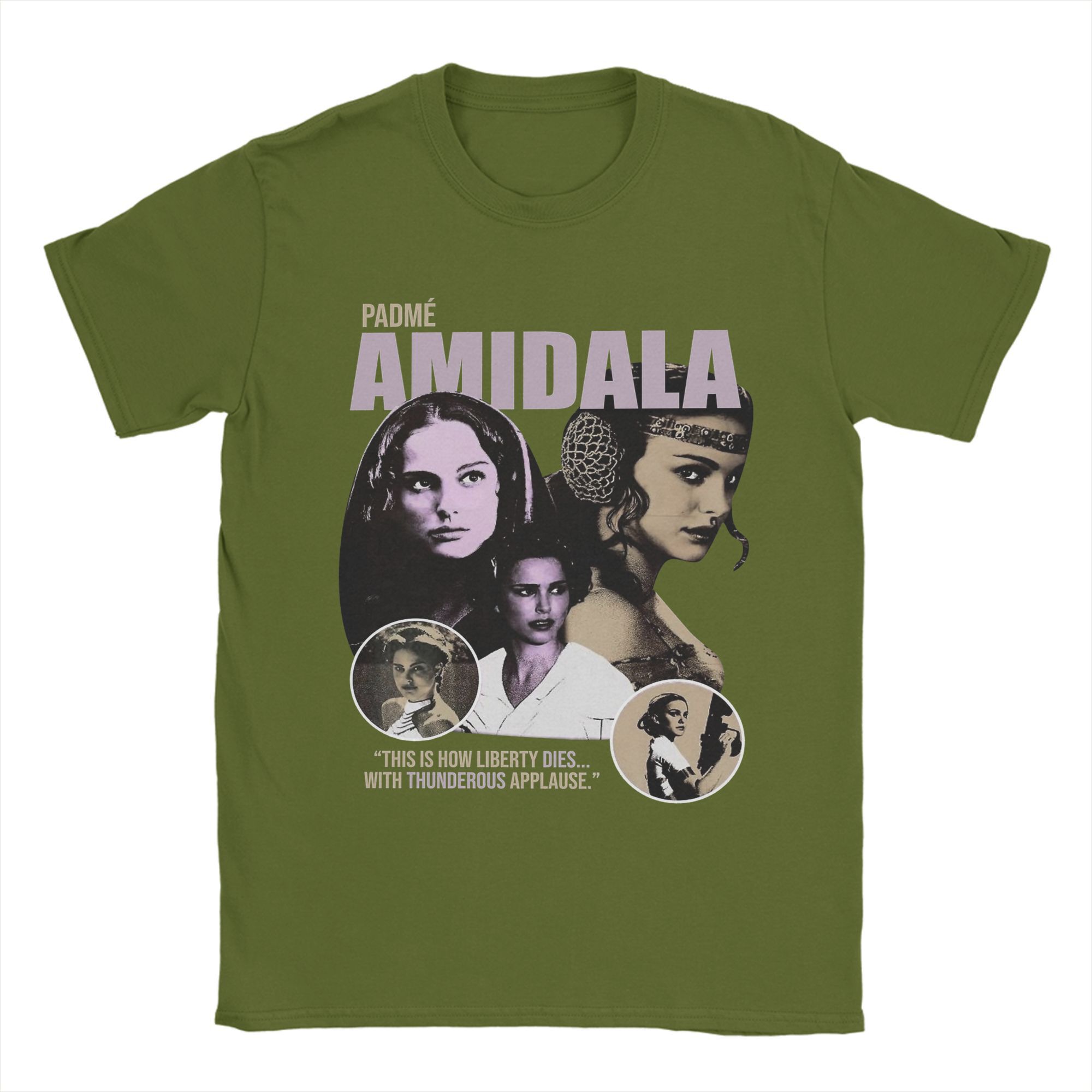 

Padme Amidala T-Shirts Men Novelty Pure Cotton Tees O Neck Short Sleeve T Shirts Printed Tops 4XL