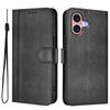 For iPhone 16 Cases Wallet Stand Retro Texture Leather Phone Cover with Lanyard