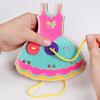 Montessori Shoe Tying and Threading Toy: Wooden Button Board for Early Education