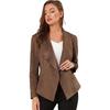 2025 Women's Slim-Fit Faux Suede Turn-Down Collar Long Sleeve Jacket