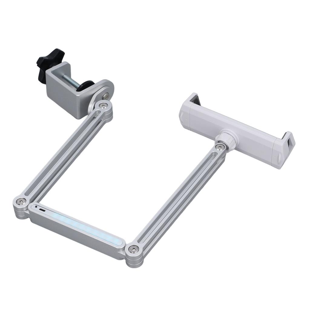 Metall Bett Handyhalter mit Klemme 360 Grad Drehung Faltbarer Schreibtisch Langarm Handyhalter mit