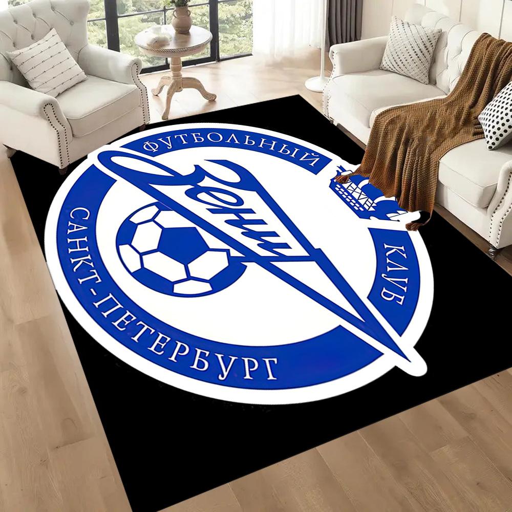 Blue Fc Zenit Saint Petersburg Square Rugs Are a Great Choice for Living Rooms, Bedrooms, Home Décor, and As Gifts.