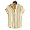 New 2025 Spring and Summer Men's Beach Shirt Hawaiian Short-sleeved Flower Shirt Men's E-commerce Supply