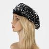 Pailletten Baskenmütze Modische Französische Baskenmütze Elegante Winter Herbst Mütze Damen Winter Kopfbedeckung Für Partys Outdoor Reisen
