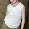 Girls Summer Crochet Knit Vest Korean Cute Sleeveless Top