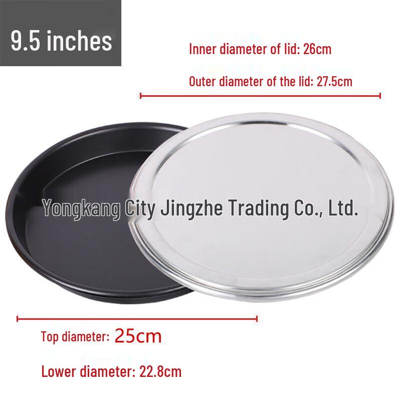 MDNG 9.5-inch Aluminum Alloy Pizza Pan with Lid