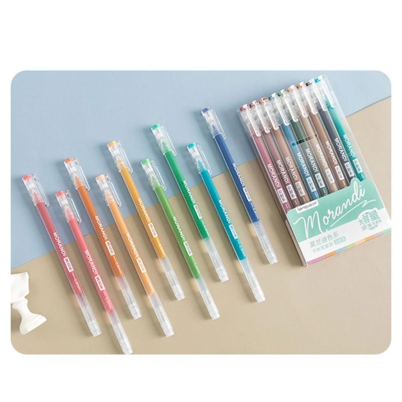 Fluorescent Color Gel Pen 0.6MM Tip Acrylic Gel Inks Pen Quick Dry for Note Taking Journaling Color Coding Highlighting