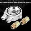 M20 X 1.5 Aluminum Oil Filter Cooler   Plate Adapter 1/8 NPT Oil Cooler Kit Silver