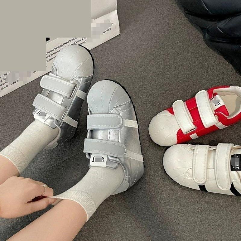 Big head low-top women's shoes autumn new thick-soled heightening casual bubble shell single shoes