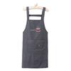 Stripe Design Cotton Apron Sleeveless Cooking Apron Two Front Pockets Women Apron  Coffee House