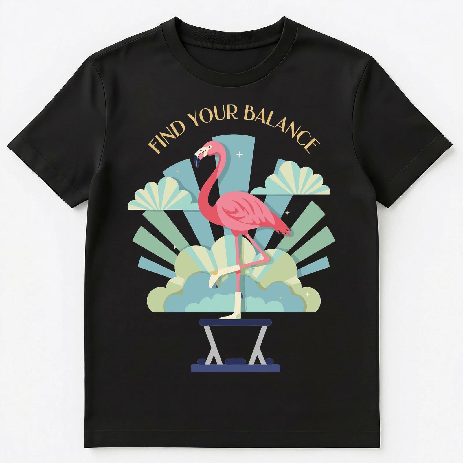 

Pilates Flamingo Finding Balance Quote Mindfulness Unisex T-Shirt S