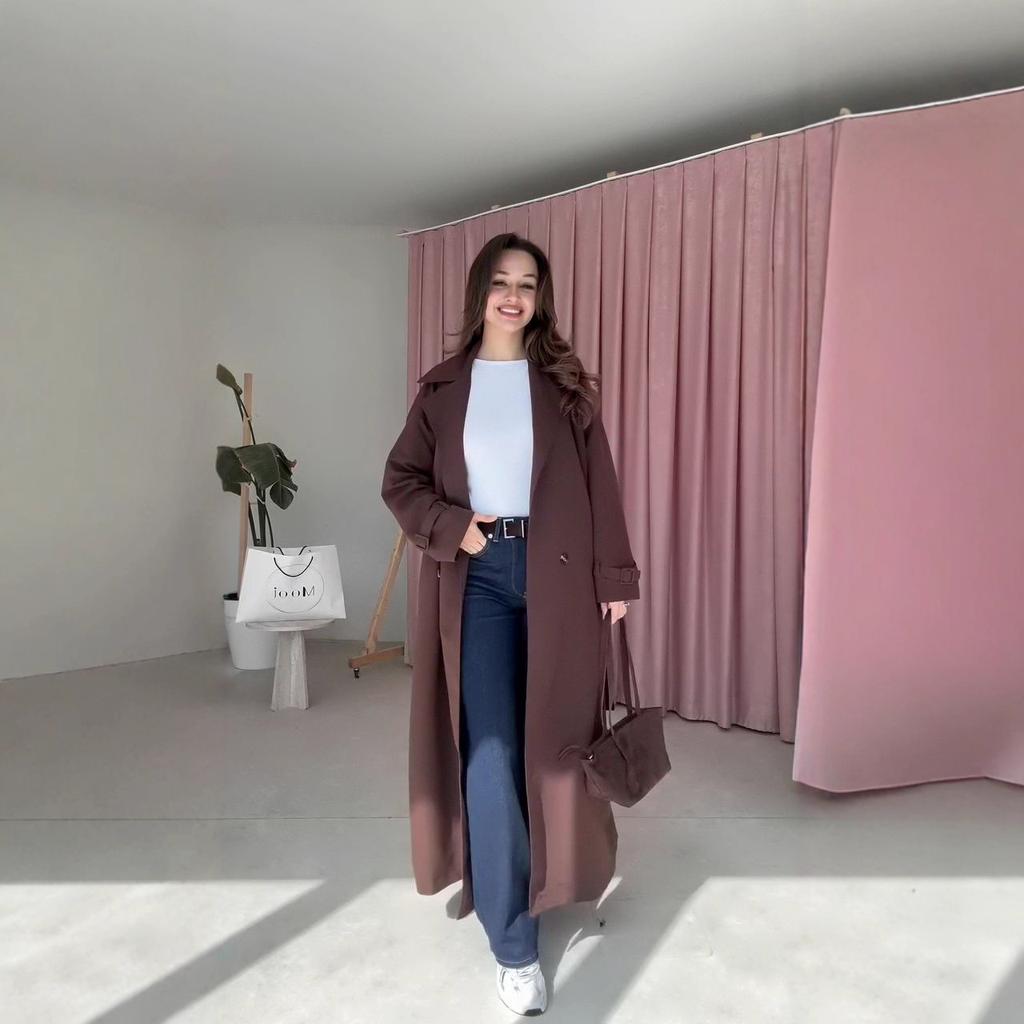 2025 grenzüberschreitende europäische und amerikanische Damenbekleidung Amazon Trenchcoat langärmlig knopfleiste lange Jacke Hose Pendler Mode Anzug