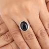 Black Tourmaline Gemstone 925 Sterling Silver Wedding Jewelry Pretty Ring For Bride RR-80-25