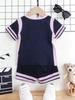 Toddler Girls Cool Number 67 Jersey Print 2-Piece Outfit, Summer Black & Pink Sporty Clothes for Kids, Perfect for Playwear & Outdoor