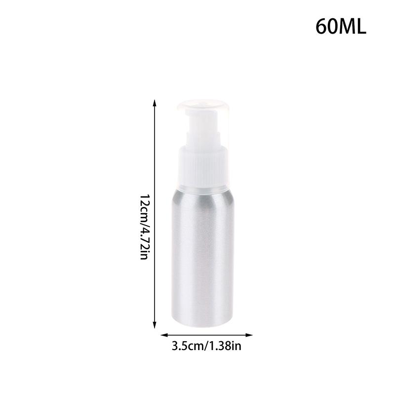 30-150-500Ml Aluminum Liquid Bottle Portable Lotion Dispenser Empty Container Refillable With Full Cover Cap For Cosmetics