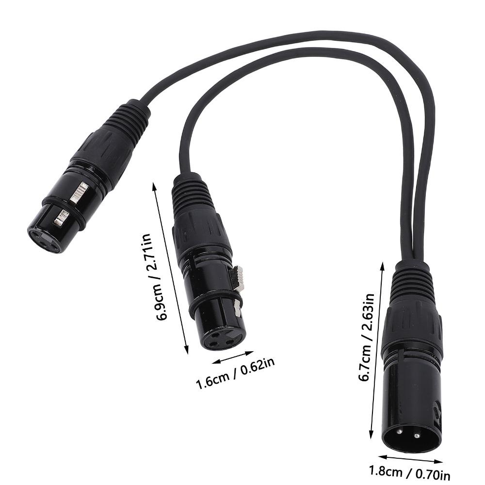 30cm / 11.8in 3 Pin Balanced Adapter Cord Plug and Play Microphone Splitter Cable  Recording Studio